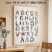 Medieval Alphabet Painting Poster, Vintage Illuminated Manuscript Style Poster, Each Letter Featuring Medieval Figures & Mythical Creatures_maomaolike.com