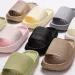 Women's Thick Platform Cloud EVA Soft Sole Pillow Slides Summer Beach Flip Flops Women Non Slip Bathroom Home Slippers_maomaolike.com