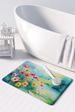 Anemones In Watercolor Memory Foam Kitchen Mat Machine Washable Anti-Fatigue Mat Cushion Comfort Bath Mat Or Kitchen Rug_maomaolike.com