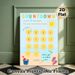 Summer Vacation Countdown Painting Poster, Vibrant Beach-themed Poster, Cheerful 14-day Countdown Chart To Track Days Until Summer Break, Ideal For_maomaolike.com