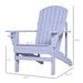 Wooden Adirondack Chair, Outdoor Patio Lawn Chair With Cup Holder, Weather Resistant Lawn Furniture, Classic Lounge For Deck, Garden, Backyard, Fire Pit, Gray_maomaolike.com