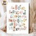 Spanish Alphabet Painting Poster, Vibrant Playful Illustrated Spanish Alphabet Poster, Educational Design To Support Language Learning Suitable For_maomaolike.com