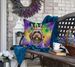 Wirehaired Pointing Griffon King Of Mardi Gras Throw Pillow Machine Washable, Indoor Outdoor Decorative Pillow For Couch, Bed Or Patio, 18Hx18W_maomaolike.com