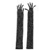 Unisex Hot diamond mesh gloves Fashion sexy stretch band diamond long gloves bungee electric sound rave party gloves_maomaolike.com