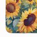 Kansas Sunflowers In Watercolor Memory Foam Kitchen Mat Machine Washable Anti-Fatigue Mat Cushion Comfort Bath Mat Or Kitchen Rug_maomaolike.com