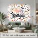 Happy Birthday Halloween Banner - 2D Flat Polyester Backdrop With Ghosts, Pumpkins, Bats, Spiders, Wall Hanging Party Decor_maomaolike.com