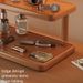 Cosmetic Vanity Table Desktop Skincare Organizer Solid Wood Entryway Perfume Lipstick Jewelry Storage Rack_maomaolike.com