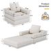 Single Sofa Chair That Converts To A Single Sofa Bed For Living Room, Guest Room, Playroom, White_maomaolike.com