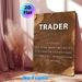 Trader Definition Painting Poster, Vintage Distressed Typographic Poster, Inspirational Finance-themed Decor Ideal For Home Office Or Trading_maomaolike.com