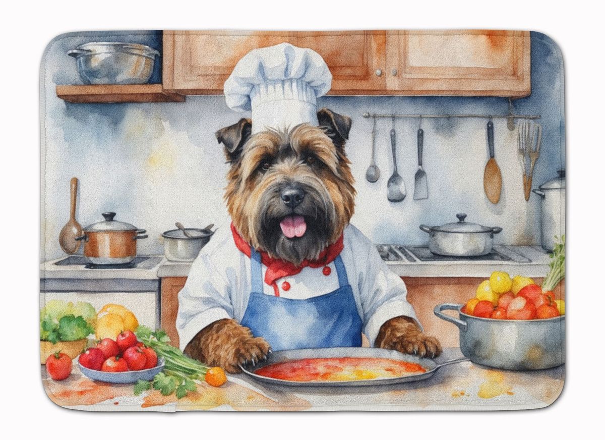 Bouvier Des Flandres The Chef Memory Foam Kitchen Mat Machine Washable Anti-Fatigue Mat Cushion Comfort Bath Mat Or Kitchen Rug_maomaolike.com