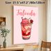 Falooda Themed Painting Poster, Soft Pink Cartoon Style Layered Falooda Drink Poster, Vibrant Cute Design Ideal For Dining Room And Kitchen Decor_maomaolike.com