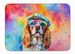 Cavalier Spaniel Hippie Dawg Memory Foam Kitchen Mat Machine Washable Anti-Fatigue Mat Cushion Comfort Bath Mat Or Kitchen Rug_maomaolike.com