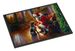 German Wirehaired Pointer And Santa Claus Doormat Front Door Mat Indoor Outdoor Rugs For Entryway, Non Slip Washable Low Pile, 24H X 36W_maomaolike.com