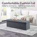 Folding Storage Ottoman Bench, Ottoman Foot Rest, End Of Bed Bench, Storage Chest, With Flipping Lid, For Living Room, Bedroom, Entryway, 47 Inches, Gray_maomaolike.com