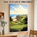 Coastal Golf Course Painting Poster, Serene Soft-illustrated Seaside Golf Course Scene Poster, Calming Scenic Decor Ideal For Home, Office & Golf Club_maomaolike.com
