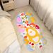 Colorful Cartoon Rugs, Colorful Flower Floor Mats, Cute And Beautiful Bedroom Rugs, Super Soft Bedroom Area Rugs, Non-Slip Quick Drying Long Bath Mats, Bathroom Kitchen Long Runner Mats_maomaolike.com