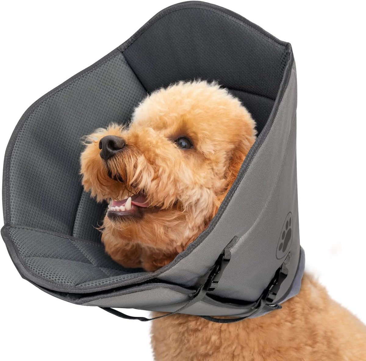 IFurffy Dog Cone For After Surgery Breathable Soft Dog Cone For Large Medium Small Size Dog, Adjustable Drawstring And Buckle Dog Recovery Collar To Stop Licking And Scratching Wound_maomaolike.com