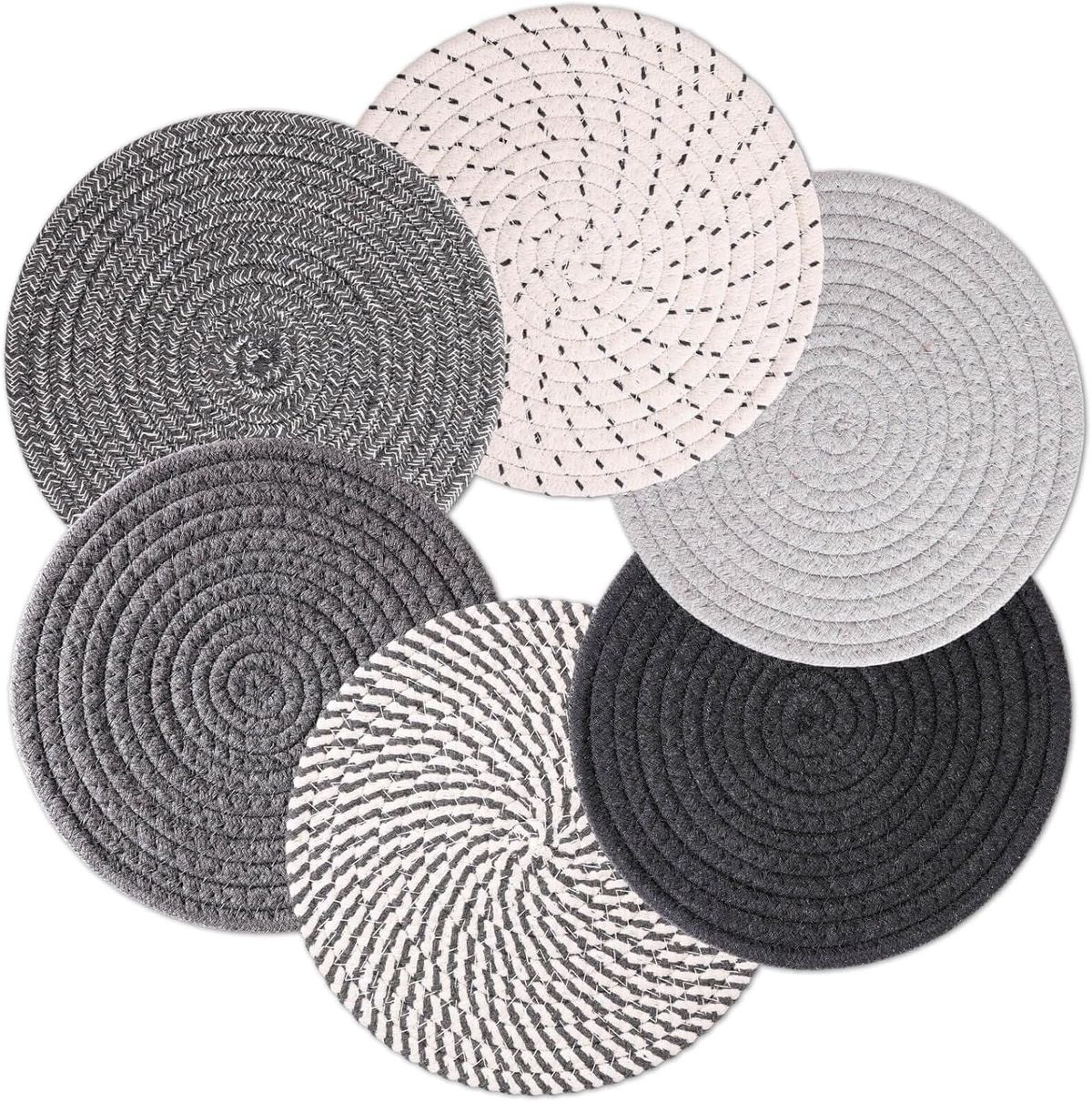 8" Trivets for Hot Dishes, Hot pots and Pans, Pot Holders for Kitchen, Hot Plate Mats for Table, Kitchen Decor for Counter_maomaolike.com