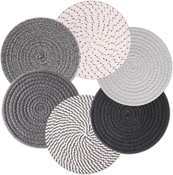 8" Trivets for Hot Dishes, Hot pots and Pans, Pot Holders for Kitchen, Hot Plate Mats for Table, Kitchen Decor for Counter_maomaolike.com