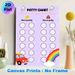 Potty Chart Painting Poster, Cute Cartoon Style Lavender Poster With Rainbow & Car Graphics, Practical Tool To Track Toilet Training Progress, Ideal_maomaolike.com