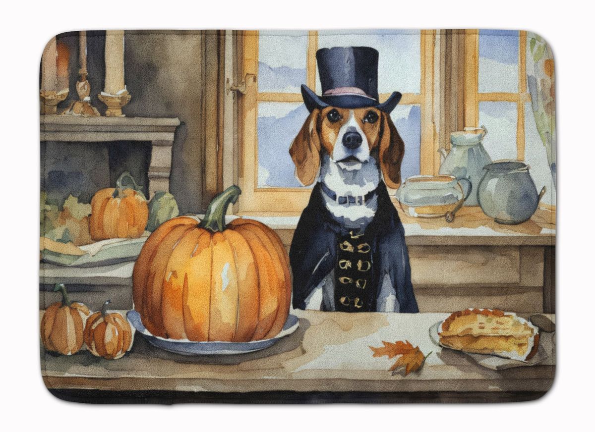 Beagle Fall Kitchen Pumpkins Memory Foam Kitchen Mat Machine Washable Anti-Fatigue Mat Cushion Comfort Bath Mat Or Kitchen Rug_maomaolike.com