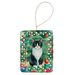 Chantilly Cat By The Christmas Tree Porcelain Ornament Christmas Tree Hanging Decorations For Home Christmas Holiday, Rectangle, Gift, Multicolor_maomaolike.com