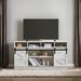 TV Stand Sliding Barn Door Modern&Farmhouse Wood Entertainment Center, Storage Cabinet Table Living Room With Adjustable Shelves For TVs Up To 65",White
_maomaolike.com