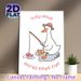 Fishing Duck Themed Painting Poster, Cute Whimsical Cartoon Poster, With Uplifting "Slow Down You're Doing Fine" Message, Ideal For Bedroom, Living_maomaolike.com