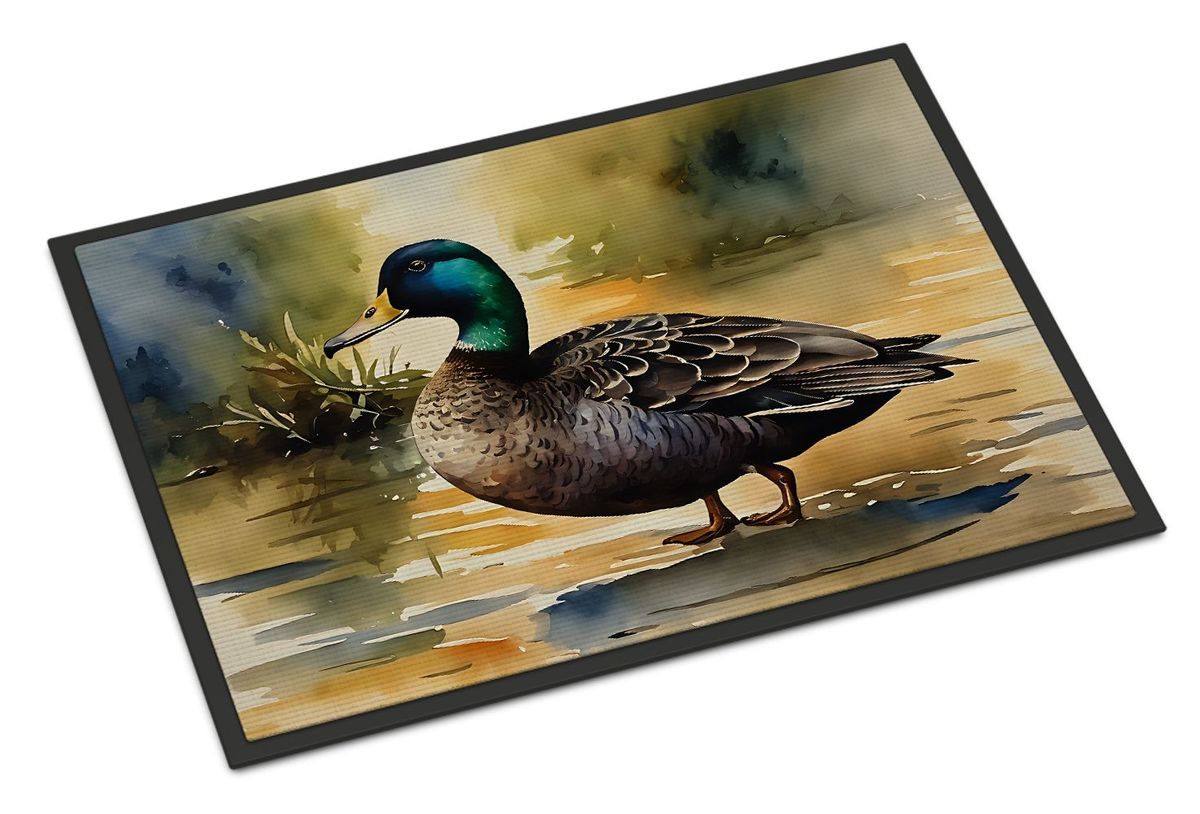 American Black Duck Doormat Front Door Mat Indoor Outdoor Rugs For Entryway, Non Slip Washable Low Pile, 24H X 36W_maomaolike.com