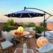 10 Ft Outdoor Patio Umbrella Solar Powered LED Lighted Sun Shade Market Waterproof 8 Ribs Umbrella With Crank And Cross Base For Garden Deck Backyard Pool Shade Outside Deck Swimming Pool_maomaolike.com