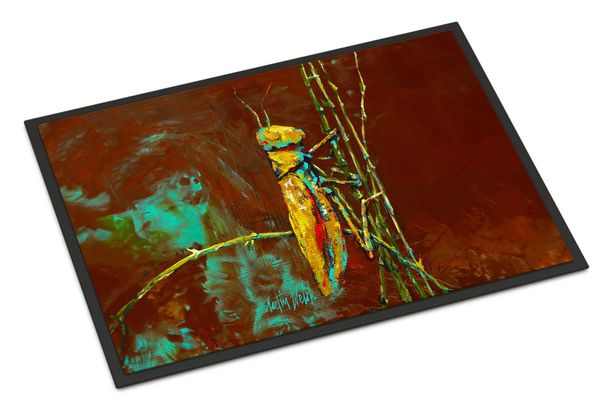 Stuck On Boo Grasshopper Doormat Front Door Mat Indoor Outdoor Rugs For Entryway, Non Slip Washable Low Pile, 24H X 36W_maomaolike.com