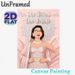 Pin The Bindi On The Bride Painting Poster, Pastel Pink Elegant Illustrated Indian Bride Poster, Interactive Party Game Decor For Bachelorette Parties_maomaolike.com