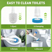 Rechargeable Electric Toilet Brush, 3 Replaceable Heads Silicone Bristle Disposable, Cordless Toilet Scrubber With Base, No Dead Angle Cleaning_maomaolike.com