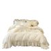 Korean Style Princess Summer Ice Bedding Set Luxury Smooth Naked Sleep Bed Sheet Duvet Cover Washable Real Silk Cool Feeling_maomaolike.com