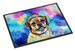 Pug Hippie Dawg Doormat Front Door Mat Indoor Outdoor Rugs For Entryway, Non Slip Washable Low Pile, 24H X 36W_maomaolike.com