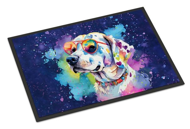 Hippie Dawg Doormat Front Door Mat Indoor Outdoor Rugs For Entryway, Non Slip Washable Low Pile, 24H X 36W_maomaolike.com