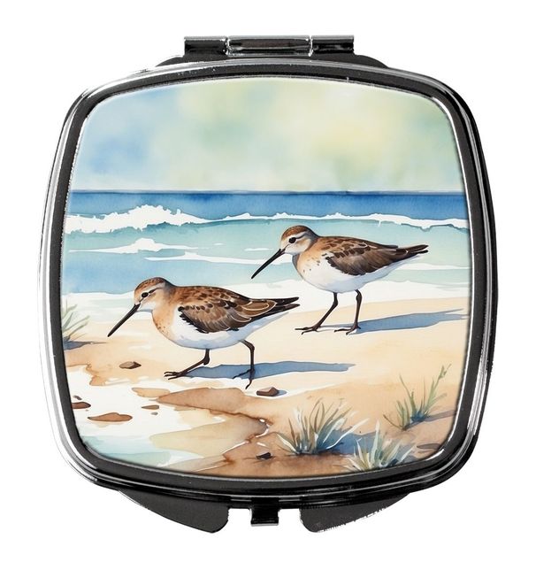 Sandpipers Hunting Compact Mirror Decorative Travel Makeup Mirror For Women Girls Gifts Pocket Makeup Mirror Folding Handheld_maomaolike.com