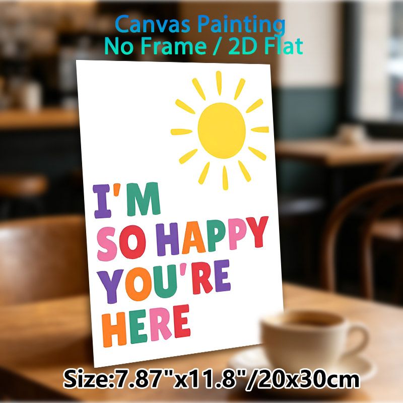 Uplifting Quote With Sun Painting Poster, Vibrant Colorful Typographic & Cute Sun Graphic Poster, Warm Welcoming Message Ideal For Home, Entryway_maomaolike.com