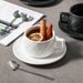 Minimalist Solid Color Ceramic Coffee And Saucer Set Afternoon Tea Water Breakfast Milk Spoon Cup Holder Light Luxury_maomaolike.com