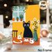 Black Cat & Breakfast Themed Painting Poster, Warm Cute Cartoon Style Poster, Cozy Daily Scene Design Ideal For Kitchen, Dining Room Decor_maomaolike.com
