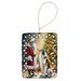 Borzoi And Santa Claus Porcelain Ornament Christmas Tree Hanging Decorations For Home Christmas Holiday, Rectangle, Gift, Multicolor_maomaolike.com
