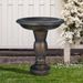 22-Inch Glass Fiber Reinforced Concrete Bird Bath_maomaolike.com