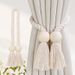 Natural Wood Magnetic Snap Ring Decorative Creative Tassel Rope Nordic Ins Tie Curtain Buckle_maomaolike.com