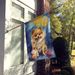 Pomeranian Happy Birthday House Flag Large Porch Sleeve Pole Decorative Outside Yard Banner Artwork Wall Hanging, Polyester, House Size, Multicolor_maomaolike.com
