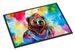 Hippie Animal Grizzly Bear Doormat Front Door Mat Indoor Outdoor Rugs For Entryway, Non Slip Washable Low Pile, 24H X 36W_maomaolike.com