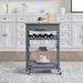 Mobile Rolling Kitchen Island Trolley Serving Cart With Underneath Drawer & Slide-Out Wire Storage Basket_maomaolike.com