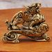 Brass Smooth Sailing Four Seasons Peaceful Qilin Home Desktop Mythical Beast Ornament Decoration Metal Craft_maomaolike.com