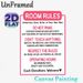 Room Rules Themed Painting Poster, Playful Pink Typographic Poster, Humorous Teen-style Room Rules, Ideal For Bedroom Decor_maomaolike.com