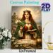 St. Dymphna (Patron Of Anxiety & Mental Peace) Religious Painting Poster, Classic Realistic Sacred Figure Poster, Serene Spiritual Decor For Mental_maomaolike.com
