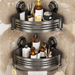 Bathroom Storage Rack Suction Cup Triangle Basket Wall-Mounted Corner Organizer For Washroom Toilet_maomaolike.com
